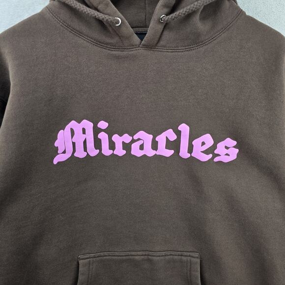 Elevation Worship Hoodie Mens Medium Brown Pink Miracles Flower Christian Band - Picture 3 of 9